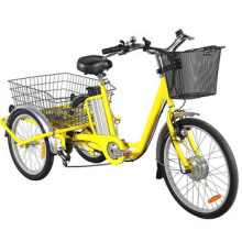 350W Front Drive Electric Tricycle City Bike with Basket